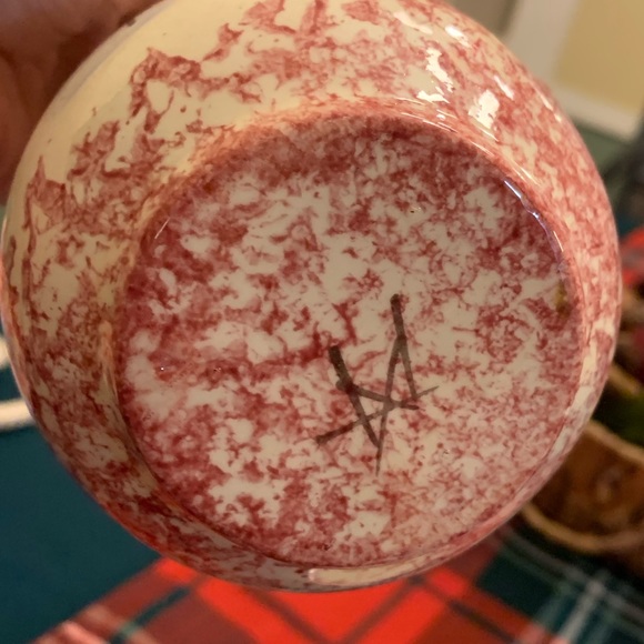 Molly Dallas splatterware Christmas themed 2pc gravy boat And bowl included - Picture 8 of 9